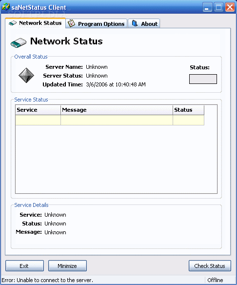 saNetStatus Client