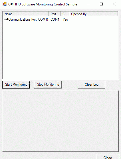 Serial Port Monitoring Control