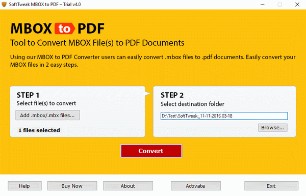 SoftTweak MBOX to PDF