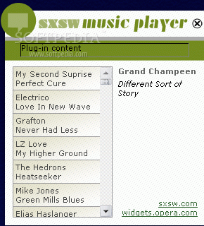 sxsw Music Player