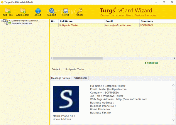 Turgs vCard Wizard