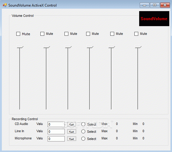 Sound Volume ActiveX Control