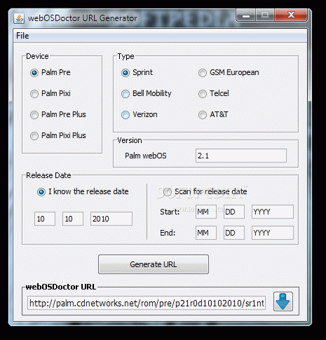 webOSDoctor URL Generator