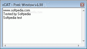 xCAT - Peek Window