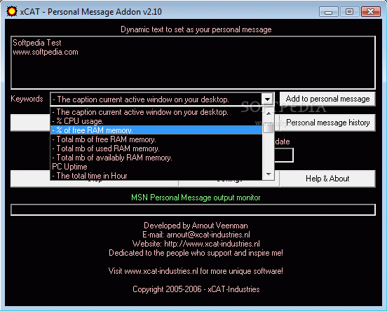 xCAT - Personal Message Addon