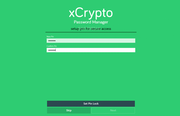 xCrypto Password Manager for Windows 8.1
