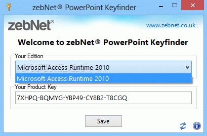 zebNet PowerPoint Keyfinder